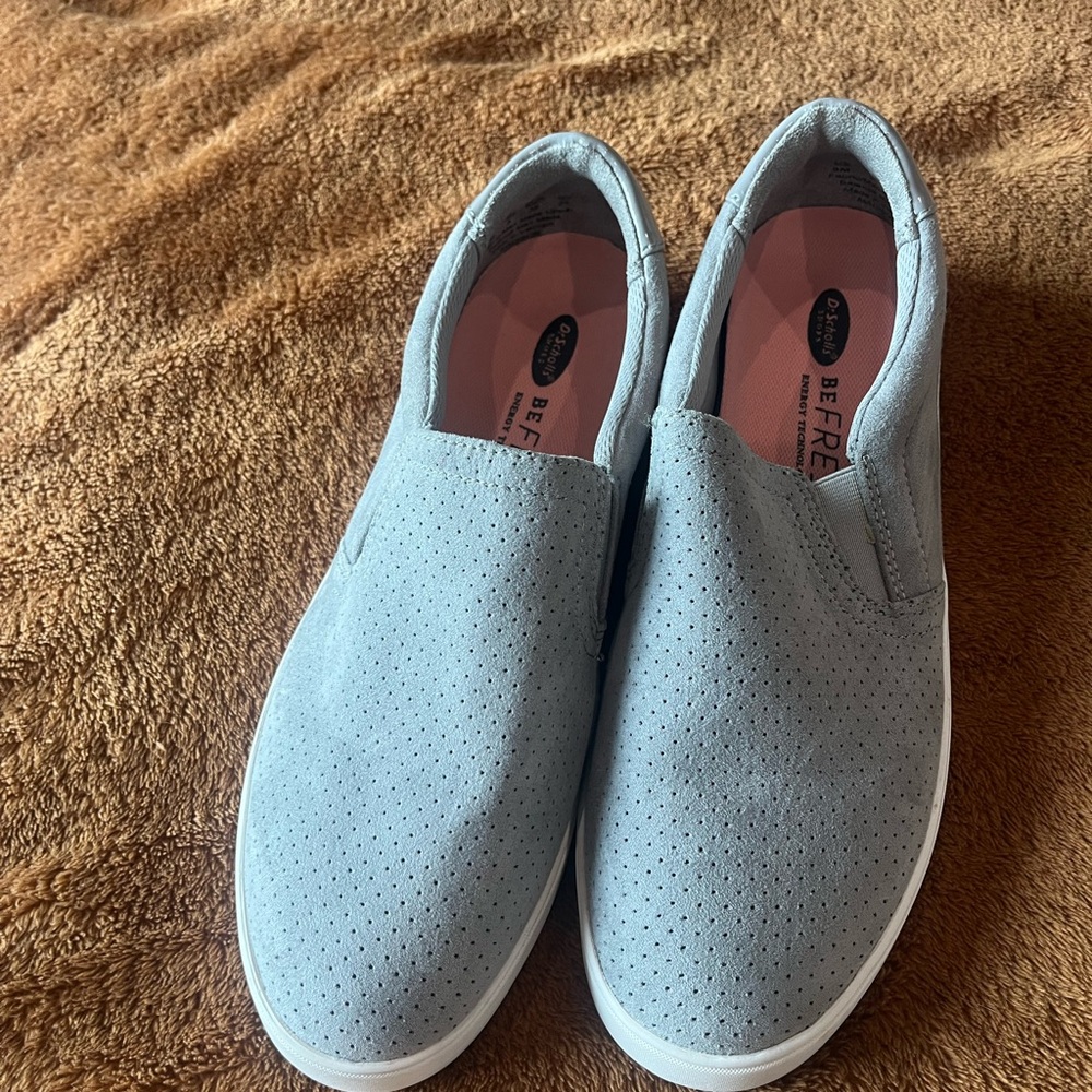 Dr. Scholl's Light Gray Slip-On Shoes